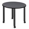 Regency Kee Mobile Tables, 30 W, 30 L, 29 H, Wood, Metal Top, Grey TBMC30RNDGYBK - alternate 1